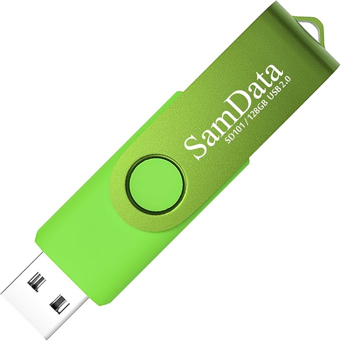 128GB USB Flash Drives 1 Pack 128GB Thumb Drives Memory Stick Jump Drive with LED Light for Storage and Backup (1 Pack Green)
