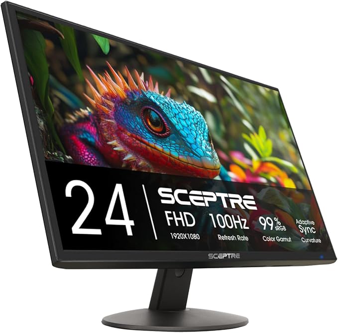Sceptre New 24-inch Gaming Monitor 100Hz HDMI x2 Build-in Speakers 2025