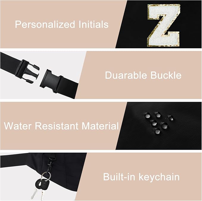 MAXTOP Large Crossbody Fanny Pack with 4-Zipper Pockets,Gifts for Enjoy Sports Festival Workout Traveling Running Casual Hands-Free Wallets Waist Pack Phone Bag Carrying All Phones