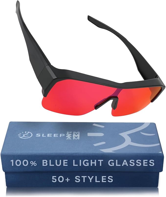 100% Blue Light Blocking Glasses - Women + Men - Better Sleep - Anti Eye Strain Protection - Computer Screens Gaming