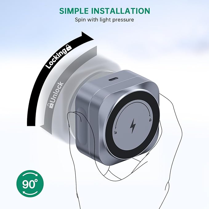 Vacuum Magnetic Suction Phone Holder, 15W Wireless Charger Foldable Suction Cup Stand for iPhone 17 16 15 14 13 12 Series, Portable Phone Mount Use in Car/Mirror/Glass/Screen/Smooth Surface