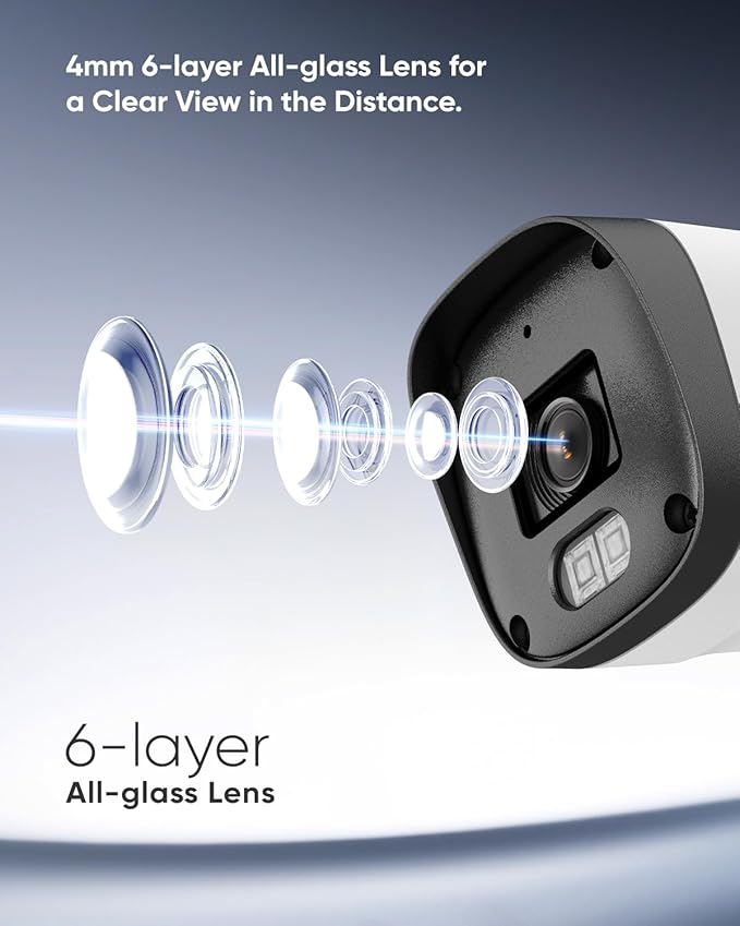 SANNCE 2K 3MP PoE Security Camera System, 8CH 6MP Surveillance NVR with 8 x 3MP HD Weatherproof Cameras with H.265 Video Compression, Smart IR LED, APP Push Alert, Remote Access