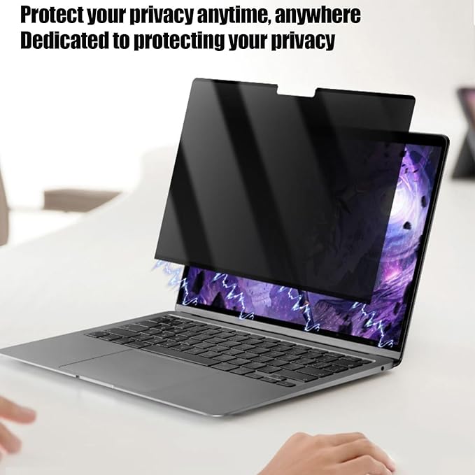 Laptop Privacy Screen – Removable Magnetic Filter | PC Anti-Glare Screen | Anti-peeping Travel Public Space Privacy Protection For Studios, Cafes, Airports, Workstations
