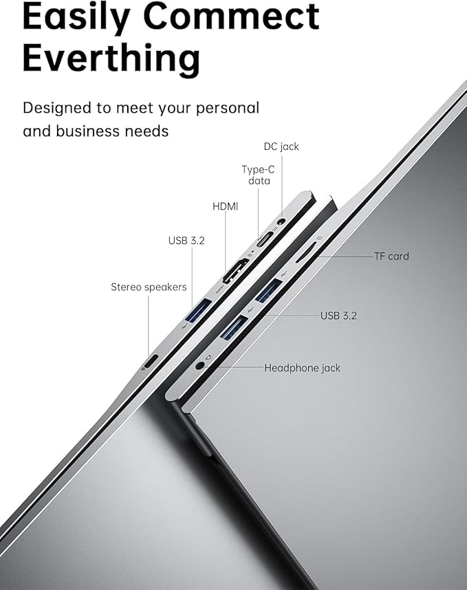 17.3-inch Laptop, 2025 Laptop Computer, 16GB RAM 512GB NVMe SSD, Intel N97 Processor(Up to 3.6GHz), Windows 11 Pro, 1080 FHD Display for Business & Students, Webcam, 6000Mah Battery, Wi-Fi