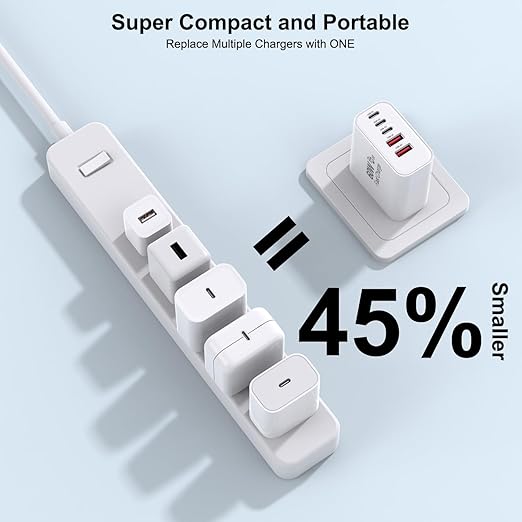 3 Pack Apple 17 Pro Max Charger Fast Charging,PD 60W 5 in 1 Multiport USB C Wall Charger Block Fast Charging, iPhone 16 Plug Cube Quick Charge for iPhone17 Air/16/16e/16 Pro/15Pro Max/14/13/12/11/iPad