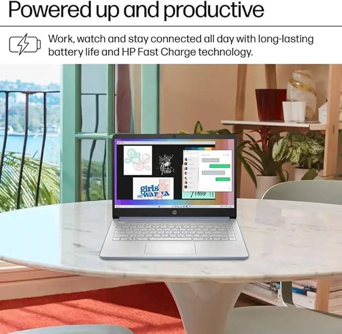 HP Ultrabook, Intel CPU, 16GB RAM, 1.6TB Storage (128GB OnBoard w/ 512GB Portable Drive + 1TB OneDrive), Up to 12 Hours Battery Life, Windows 11 Pro, Sky Blue, w/WOWPC 3-in-1 Bundle