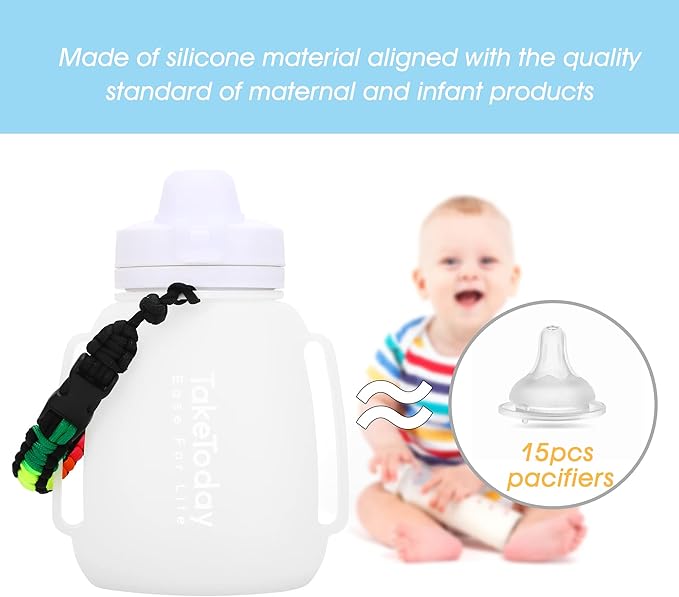 TakeToday Motivational Collapsible Water Bottle with Straw and Paracord Handle 1.2L 40 OZ Reusable Silicone Sports Water Jug with Time Marker Leakproof Large Water Bottles for Yoga Outdoors