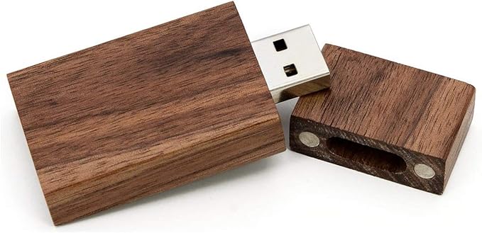Wooden Flash Drives 8GB EASTBULL Wooden USB Thumb Drives 2.0 High Speed Walnut Wood Drives Memory Sticks (10 Pack)