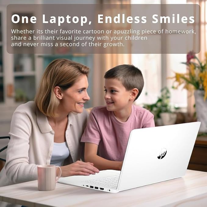 HP 2024 Premium 14" Micro-Edge Portable Laptop Student Business, Intel Quad-Core N4120, 8GB RAM, 192GB (64GB eMMC+ 128GB Card), Webcam, WiFi, Windows 11S + 1 Year Office 365, MarxsolAccessory White