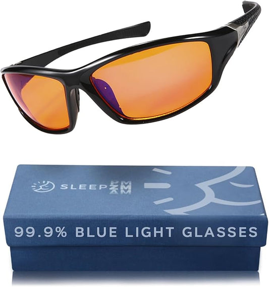 Blue Light Blocking Glasses for Women + Men - Better Sleep + Anti Eye Strain Protection - Computer Screens & Gaming