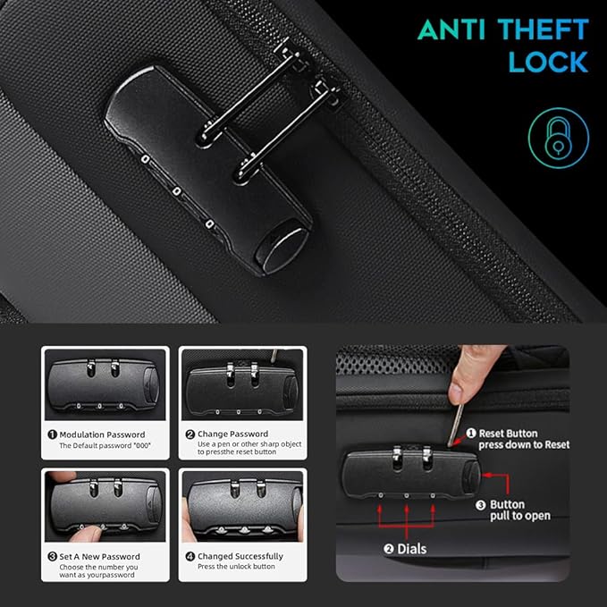 BANGE Business Laptop Backpack Fit for 15.6 INCH,Travel Backpack with USB Charging Port,Men Travel Backpack with Water Bottle Holder for Men and Women…