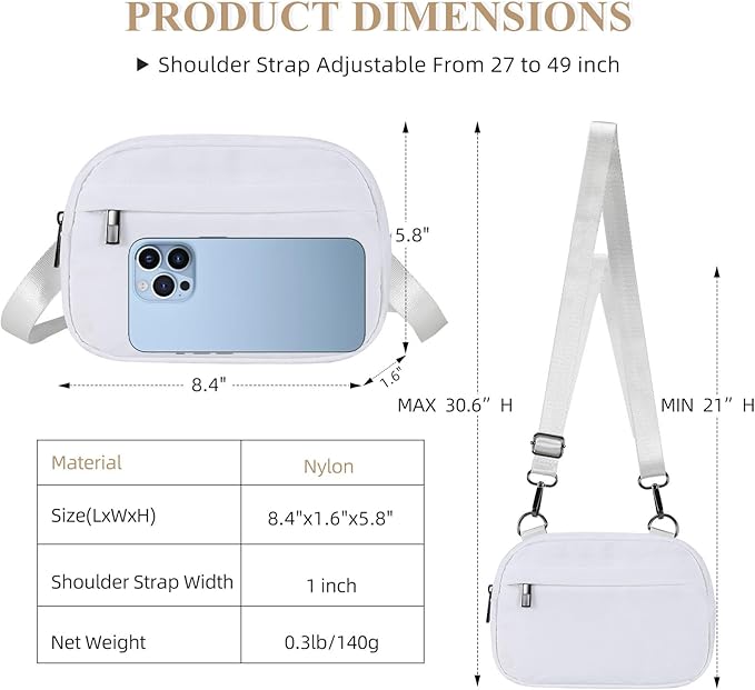 MAXTOP Small Crossbody Bags for Women Belt Bag Fanny Pack with Adjustable Strap