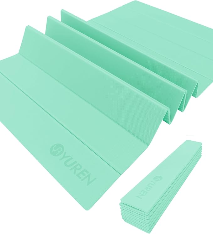 Foldable Yoga Mat 10mm Thick Wide Exercise Mat Non Slip Workout Mat for Home Gym, Travel, with Yoga Carrying Bag