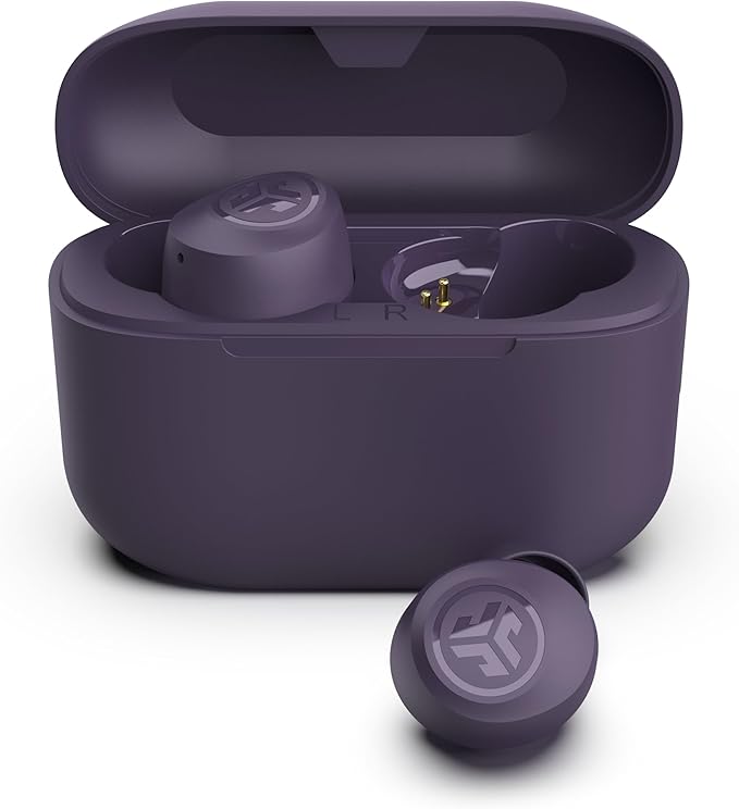 JLab Go Air Pop+ True Wireless Earbuds, in Ear Headphones, Bluetooth Earphones, 35H Playtime Ear Buds, Bluetooth Earbuds with Microphone, USB-C Charging Case, Dual Connect, EQ3 Sound, Violet