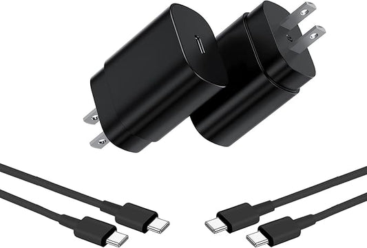 Type C Charger，Fast Charging USB C Chargers Block 25w Fast Wall Chargers for Samsung S25/S24 S23 S22 S21 Ultra/S20/S20 Ultra/Note 20 Ultra，Android Charger【2-Pack】