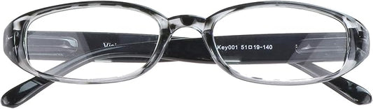 VisionGlobal 1 Pair Reading Glasses with Spring Hinge, Blue Light Blocking Glasses for Women/Men (Black,+2.50 Magnification)