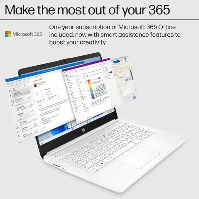 HP Ultrabook, Intel CPU, 16GB RAM, 1.6TB Storage (64GB OnBoard w/ 512GB Portable Drive + 1TB OneDrive), Up to 12 Hours Battery Life, Windows 11 Pro, Snowflake White, w/WOWPC 3-in-1 Bundle