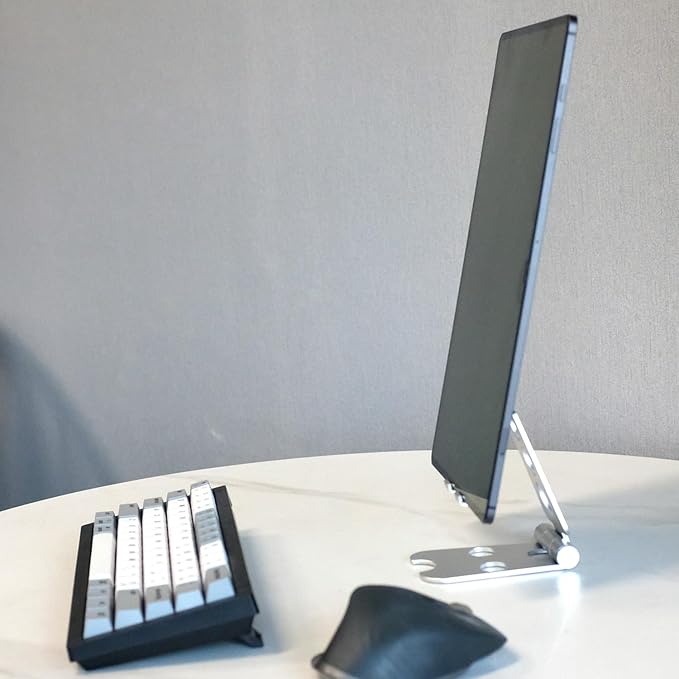 Kado Aluminum Alloy Tablet Stand for Portable Monitor, Foldable iPad Stand Holder Adjustable, Computer Office Desk Accessories for Kindle, Switch, iPad Pro/Air/Mini, iPhone Pro/Max/Plus