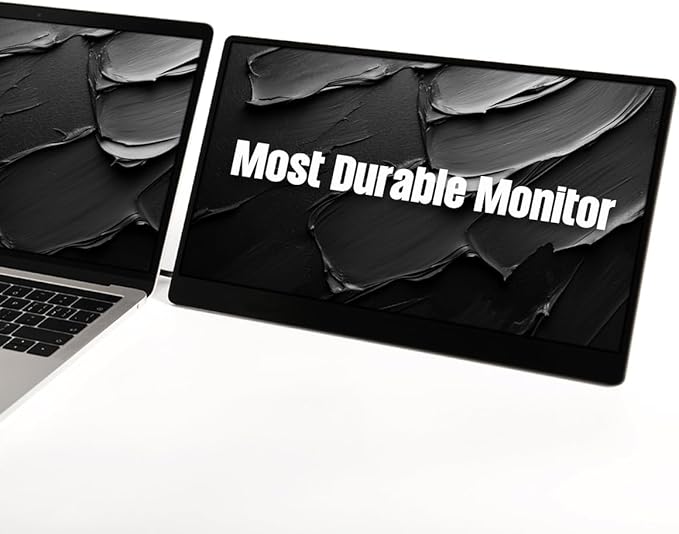 SOTSU FlipAction Go 14" Premium Portable Monitor SFA14PMSB | Robust but Lightweight | Tempered Glass Cover | 1080p | 400 Nits | 100% sRGB | 5W | Super Versatile | USB C or Mini HDMI