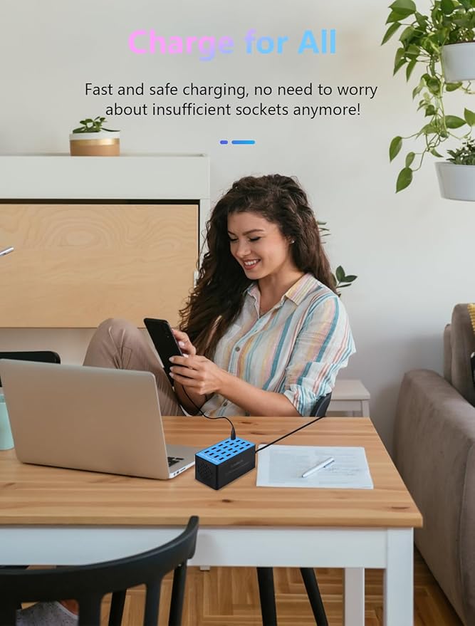 Charging Station, 100W20Port USB Charging Station, Multiple USB Charger Station, Charging Station for Multiple Devices, Multi USB Charging Station, Chargers for Multiple Devices