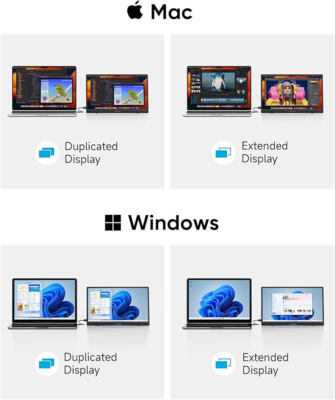 Portable Monitor, 15.6" FHD 1080P Travel Portable Monitor for Laptop, Ultra-Slim External Screen with Kickstand, Screen Extender for Laptop PC Mac Phone PS4/5 Xbox Switch