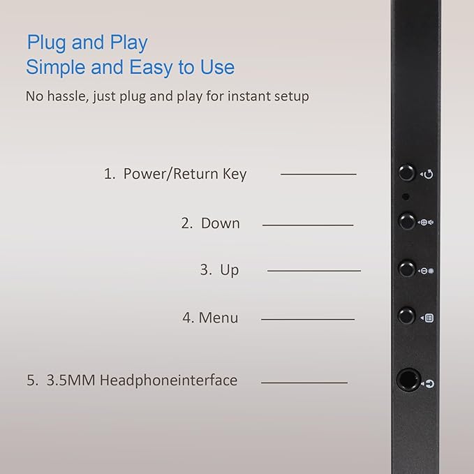 Portable Monitor, 1080P FHD 100Hz IPS Screen, 125% sRGB HDMI USB-C External Monitor for Laptop PC, Travel Second Display with Kickstand Case (18.5‘’)