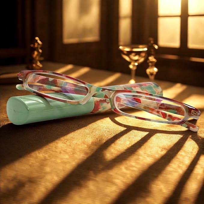 Women Reading Glasses Men Blue Light Blocking Anti Eyestrain Slim Computer Reader Tube Small Glass Thin Compact