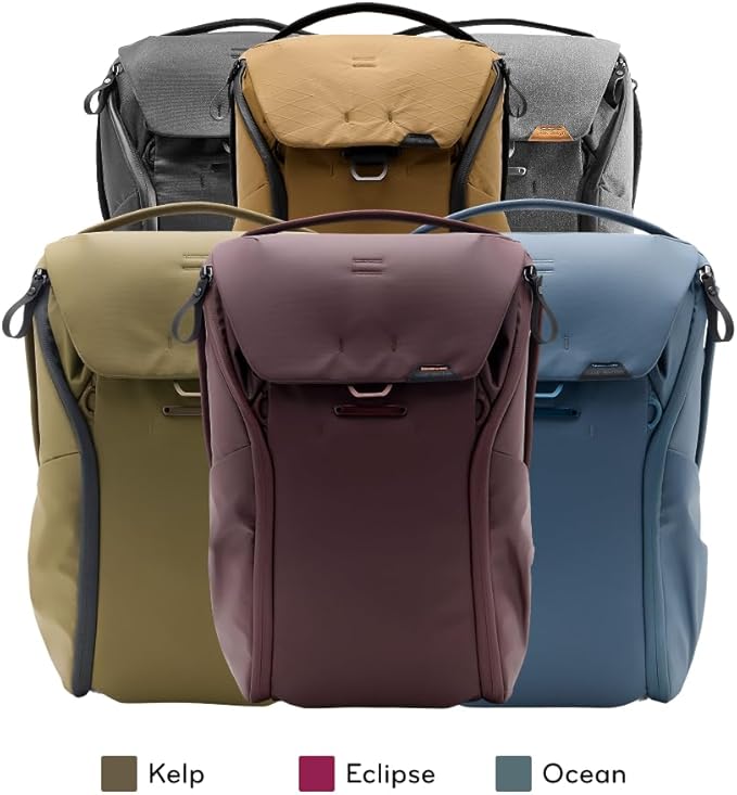 Peak Design Everyday Backpack V3 20L, Eclipse, MagLatch Top, Dual Side Access, FlexFold Dividers, Fits 15" Laptop, For Camera Carry, Daily Commutes or Travel, Versatile Backpack for Men and Women