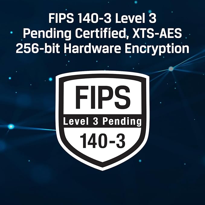 Kingston Ironkey Keypad 200 16GB Encrypted USB | Alphanumeric Keypad | Multi-Pin Access | XTS-AES 256-bit | FIPS 140-3 Level 3 Certified | Brute Force & BadUSB Protection | IKKP200/16GB,Blue