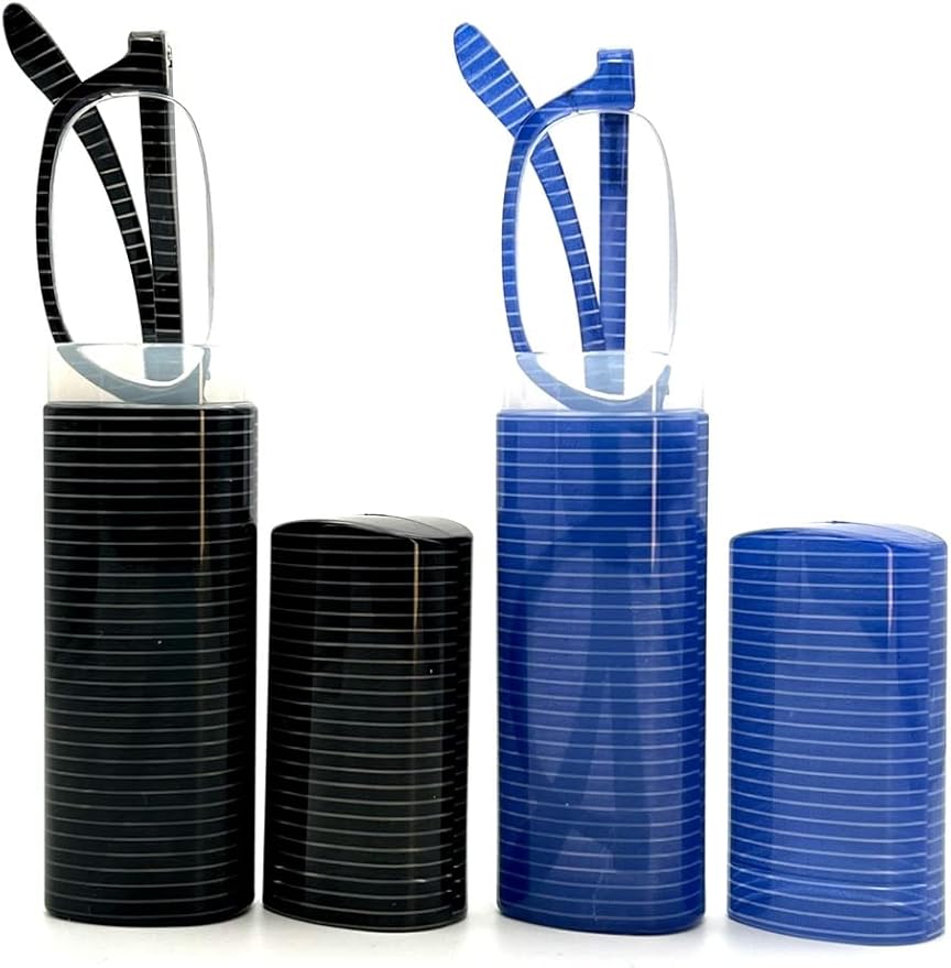 EZ Women Reading Glasses Men Blue Light Block Anti Eyestrain Slim Computer Reader Tube Small Glass Thin Compact