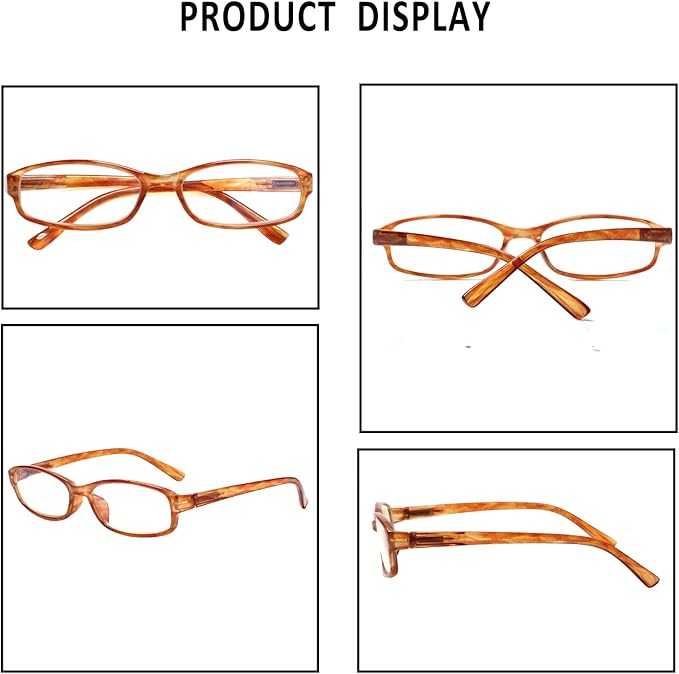 NORPERWIS 6 Pack Ladies Reading Glasses for Women Blue Light Blocking Spring Hinge Fashion Eyeglasses Readers for Women (Mix Color -4, 2.25, multiplier_x)