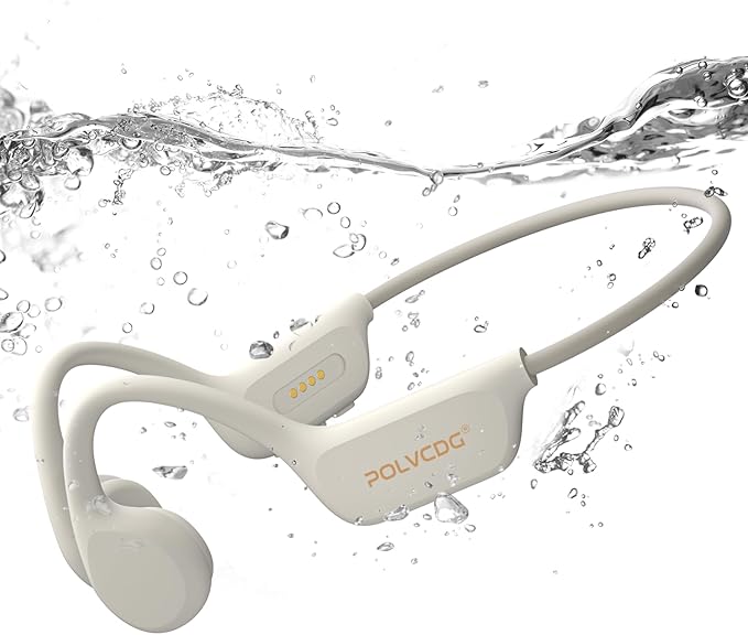 Swimming Headphones,IPX8 Waterproof Bone Conduction Headphones,32GB Memory Open Ear Headphones with Mic,Wireless Bluetooth Earphones Underwater Sport Earbuds for Workout Running Cycling Gift