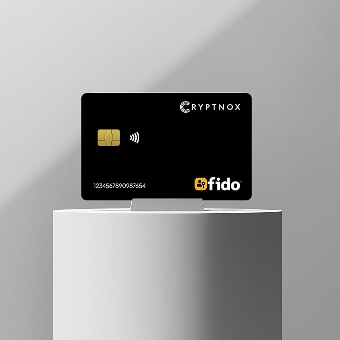 FIDO2 NFC Security Key Card – FIDO2 Level 1 Certified – Passwordless Login & 2FA via NFC or Contact – Works with Windows, Mac, iOS, Android – Ultra-Slim Tap-to-Login Card