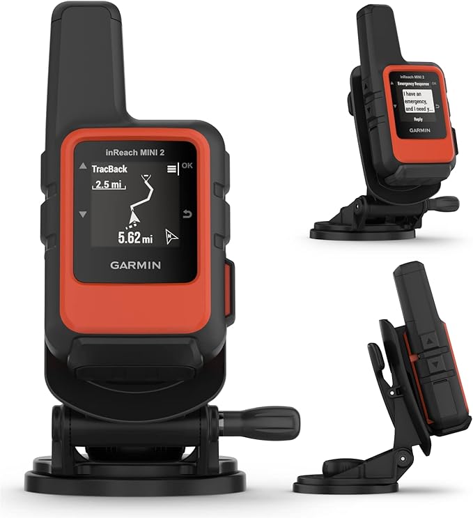 Wearable4U - Garmin inReach Mini 2 Marine Bundle, Compact Satellite Communicator, Portable Boating Handheld with Power Bundle