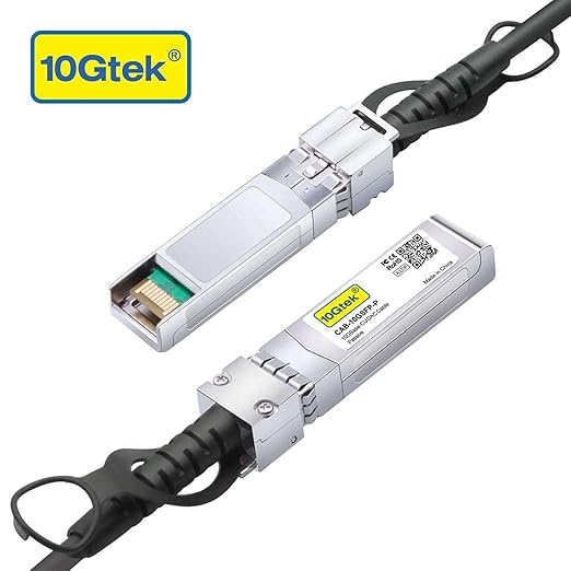 10Gtek SFP+ DAC Twinax Cable - 10GBASE-CU Passive Direct Attach Copper SFP Cable for Cisco SFP-H10GB-CU5M, Ubiquiti UniFi UC-DAC-SFP+, Meraki, Fortinet, D-Link and More, 5-Meter(16.5ft), 4-Pack