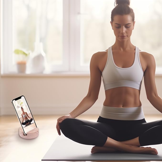 Marble Phone Stand for Desk - Cell Phone Holder for Nightstand Office Decor Telephone Boho Pink Marble Kitchen Accessories