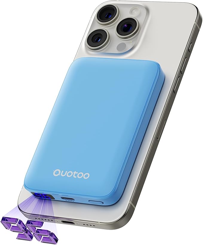 2025 Magnetic 15W Power Bank for iPhone,5000mAh Magsafe Battery Pack with 20w Fast Charging,Slim Magsafe Power Bank in&Out,with LED Display,Wireless Portable Charger for iPhone 16/15/14/13/12 Series