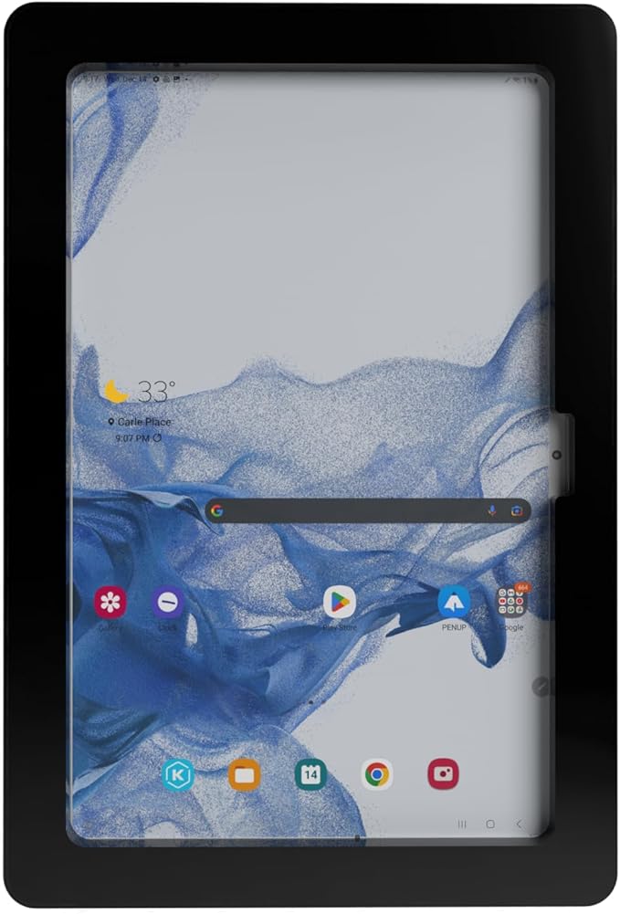 TABcare Security Anti-Theft Acrylic VESA Enclosure for Samsung Galaxy TAB S10 FE+ 13.1 with Wall Mount Kit (Black, TAB S10 FE+ 13.1)