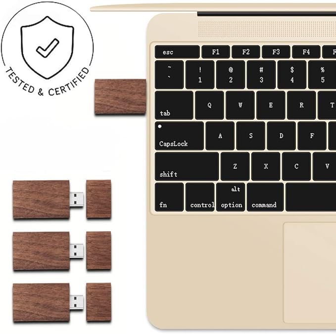 Wooden Flash Drives 8GB EASTBULL Wooden USB Thumb Drives 2.0 High Speed Walnut Wood Drives Memory Sticks (10 Pack)