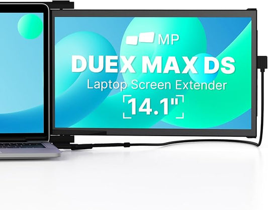 Portable Monitor - [2025 Upgrade] Mobile Pixels Duex Max DS 14.1'' Laptop Screen Extender, USB C/HDMI Plug and Play, 1080P Monitor for 14''-17 '' Laptops, Compatible with Mac/Windows/Android/Switch