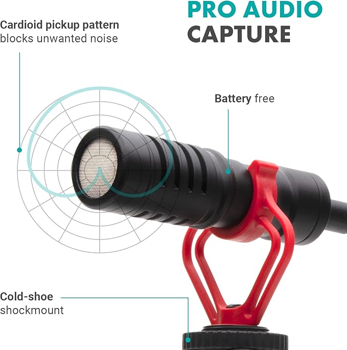 Movo Tablet Vlogging Kit for iPad - iPad Vlogging Kit with Tablet Holder, Full Size Tripod, Microphone, LED Light, Cold Shoe Extension - YouTube Starter Kit with iPad Tripod Mount for Video Recording