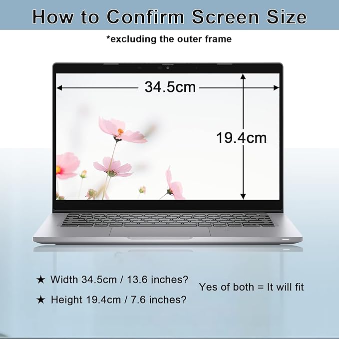 IPROKKO Laptop Privacy Screen 15.6 Inch for Hp/Dell/Asus/Acer/Samsung/Lenovo/HUAWEI, Removable 16:9 Aspect Privacy Filter, Anti Glare Blue Light Laptop 15 in Black Spy Security Shield