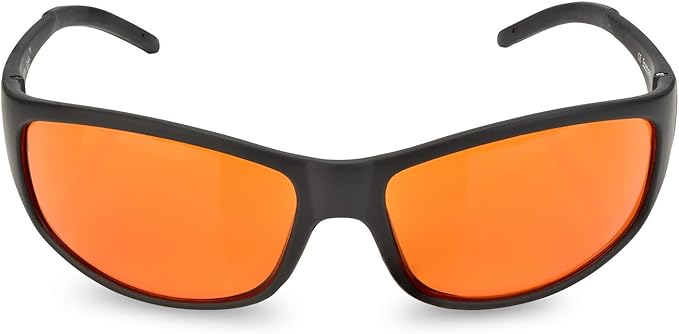 Blue Light Blocking Amber Glasses for Sleep 99.9 Percent Effective - Nighttime Eye Wear - Special Orange Tinted Glasses Help You Sleep and Relax Your Eyes