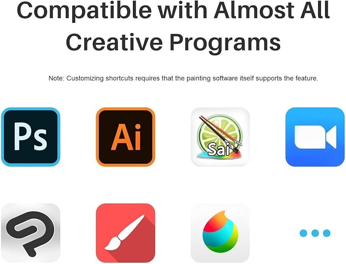 HUION Keydial Mini Bluetooth Programmable Keypad with Dial 5 Keys Anti-ghosting 18 Customized Keys, Wireless Shortcut Keyboard for Drawing Tablet, PC, MacBook, Surface Pro, Laptops