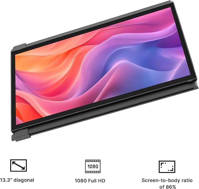 Portable Monitor for Laptops, New Mobile Pixels Duex Plus DS 13.3" Full HD IPS Dual Laptop Monitor, USB C/HDMI Plug and Play Laptop Screen Extender,Windows/Mac/Android/Switch Compatible