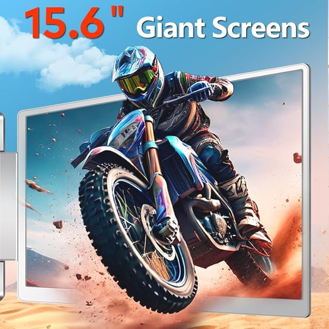 Laptop Screen Extender for Triple Display - 15.6" FHD 1080P Portable Monitor, Detachable, Plug & Play Dual Monitor Extender for 12"-18.5" Laptops, Compatible with Windows/Mac/Android/Chrome/PS3/PS4
