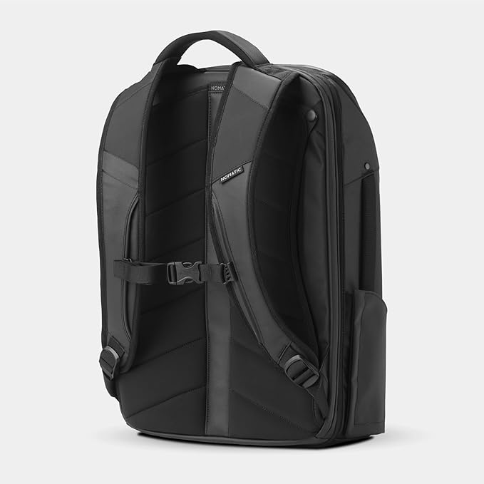 NOMATIC Travel Pack - 20L Water Resistant Laptop Bag - TSA-Ready Expandable Black Backpack