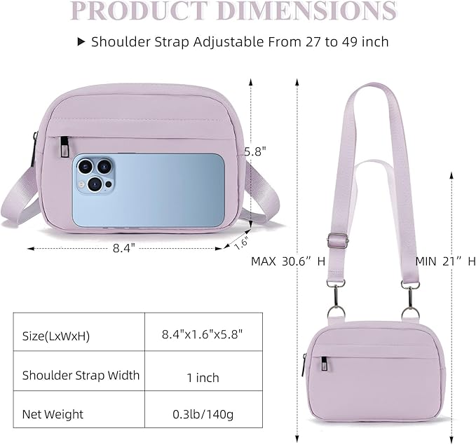 MAXTOP Small Crossbody Bags for Women Belt Bag Fanny Pack with Adjustable Strap