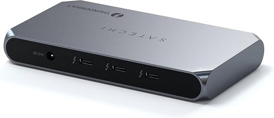 Satechi Thunderbolt 4 Dock Slim Hub Pro, USB C 100W Charging, Single 8K or Dual 4K Display, 4 Thunderbolt 4 Ports, USB 3.2 Gen2, for Mac/Windows, MacBook Pro/Air M4/M3/M2/M1, Dell, Surface, Lenovo