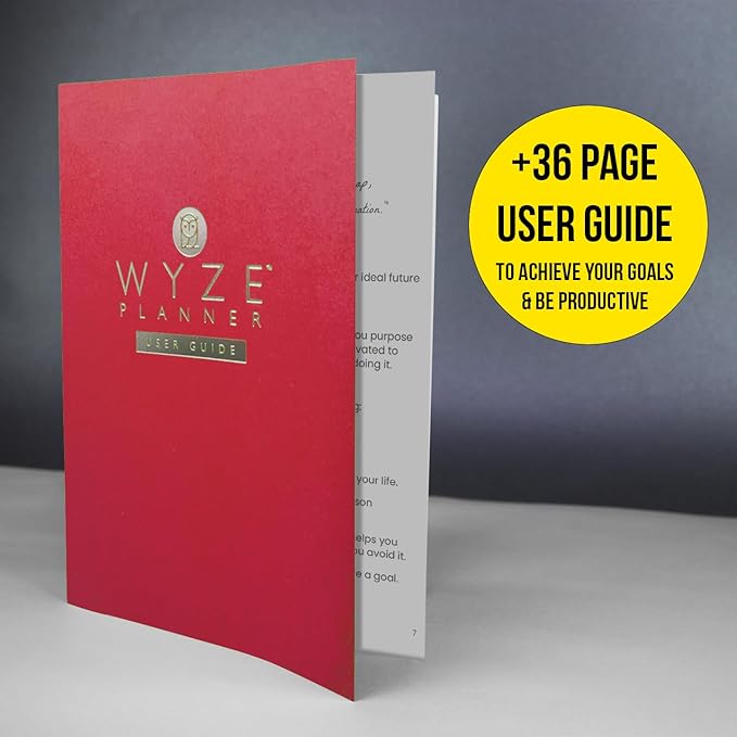 Undated Daily Planner – 1-Year B5 Productivity Organizer with Two-Page Weekly Spread, Goal Setting, Habit Tracker, Weekly & Monthly Pages – Hardcover Time Management Notebook (Red)